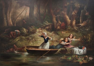 Gefangennahme der Calloway-Mädchen und Jemima Boone von Karl Bodmer